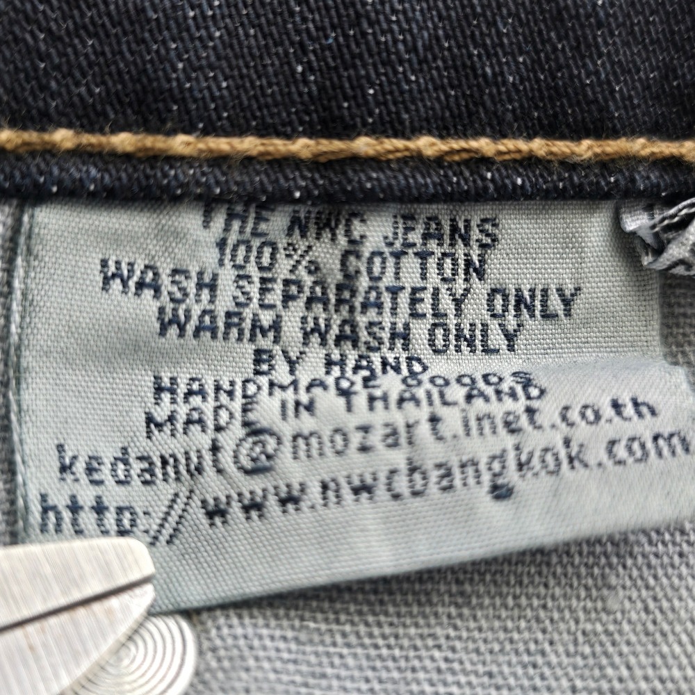 NWC‎ The Needlework by Sonny Chugani Jeans Women 34 Dark Blue Flare Leg Beaded - Picture 15 of 16